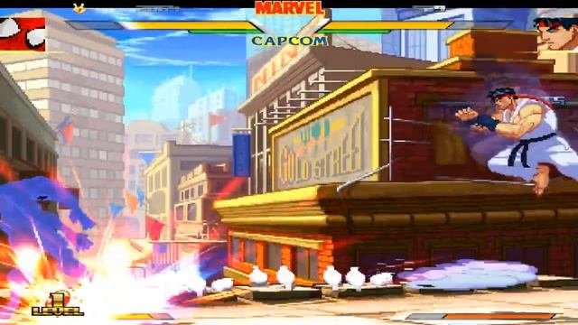 Spiderman vs Shin Ryu. Marvel vs Capcom ft Street Fighter MUGEN Multiverse
