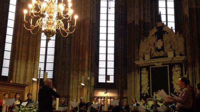 Divine sounding choir rehearsing in The Domkerk, Utrecht, The Netherlands.