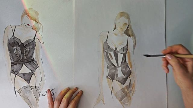 Эскиз комплекта нижнего белья