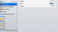 Apple iPad Control iPad Notifications