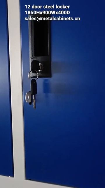 12 door steel locker blue 185x90x40cm