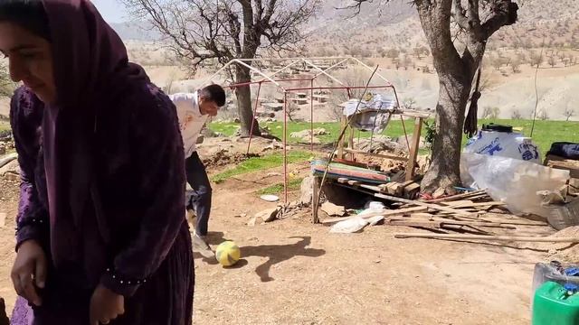 "Mountain Nomads: Asghar, Halimeh, and the Art of Stonemasonry and Cooking"