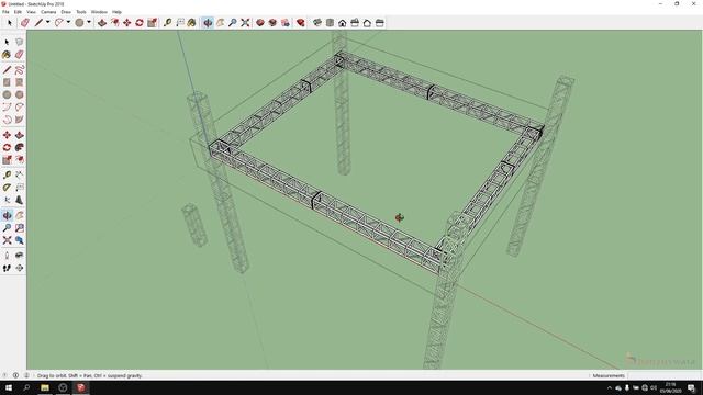 Tutorial Sketchup | Panggung Rigging 8x6