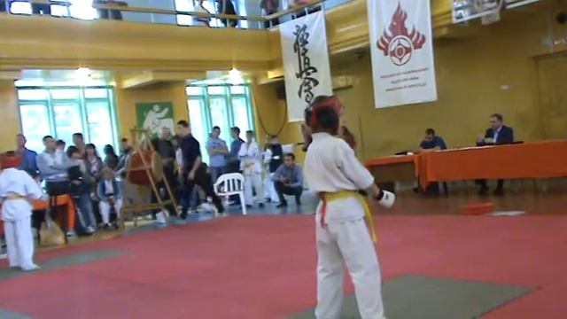 Клейнман Даниил 1 бой на Первенстве Краснодара 12-13 октября 2013 клуб Самурай