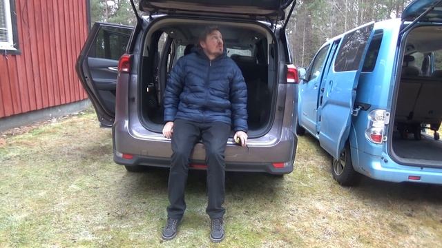 Bagage utrymme mått Maxus Euniq 5 VS Nissan E Nv200 Evalia (Combi)