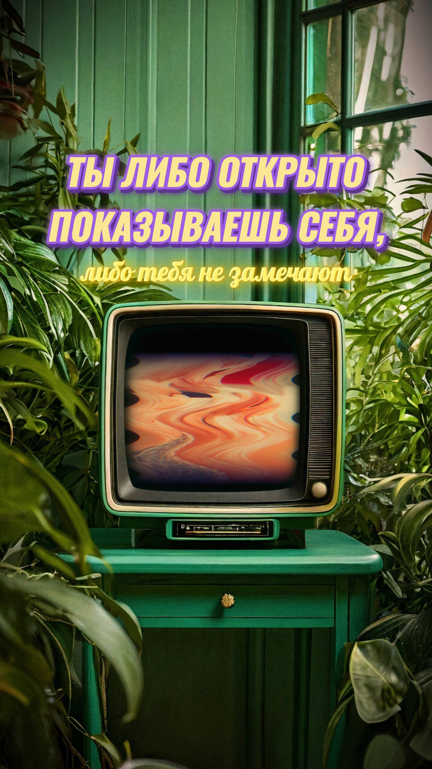 ✅ Ты либо открыто показываешь себя, либо тебя не замечают.