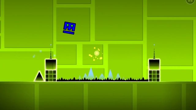 Делаю попытки в 3 и 4 уровне в Geometry dash lite