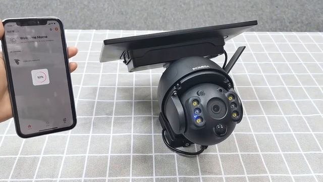 INQMEGA 588 Solar PTZ Camera, Installation, Connection Demonstration Wi-Fi Version