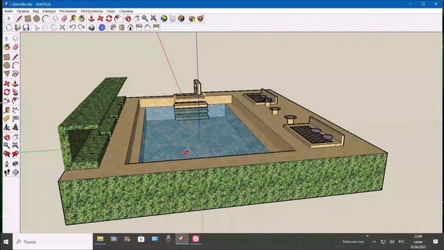 3D моделирование. Google SketchUp6 Бассейн