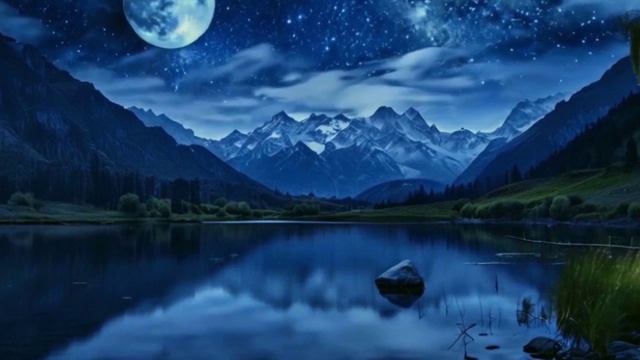 🌙🌊Умиротворяющая мелодия для сна. Спокойная ночь: Отдых на горном озере🌊🌙