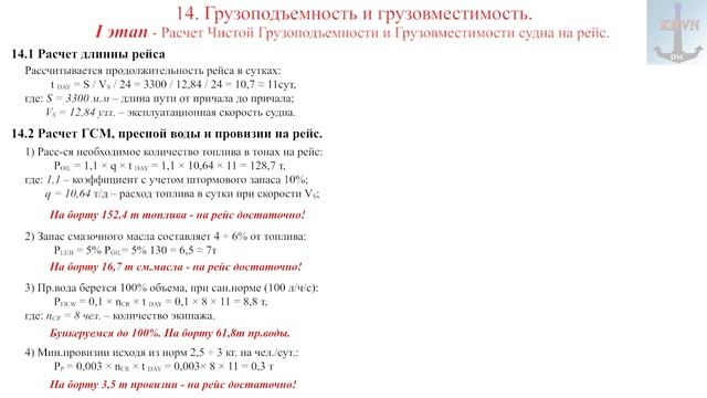 14. Грузоподъемность и грузовместимость