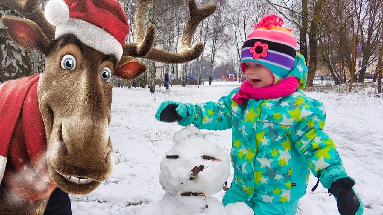 СНЕЖНАЯ БАБА и СОФИЙКИНА Реакция на ПЕРВЫЙ СНЕГ. НОВОГОДНЕЕ ПОЗДРАВЛЕНИЕ.