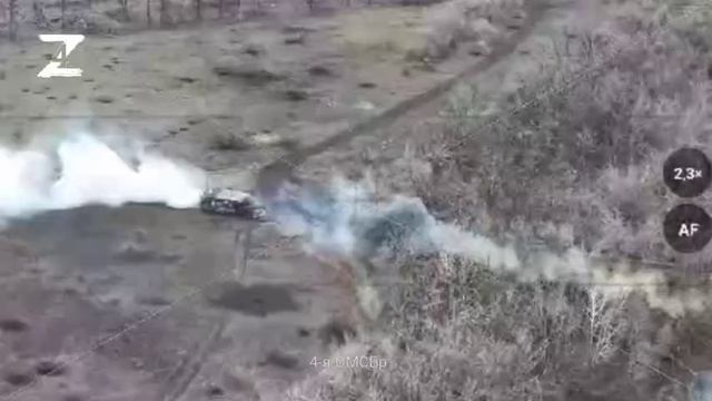 Мощного экшена вам в ленту. Боевая работа наших танкистов и пехоты из 4-й ОМСБр на Торецком