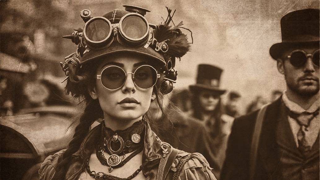 Morning Song Steampunk City. Ai Video.