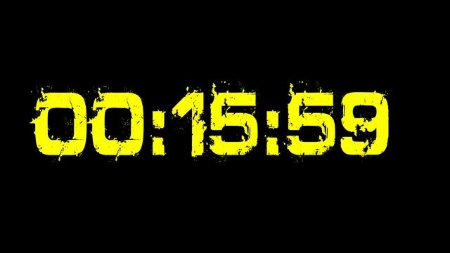 Желтый таймер продолжительностью 32 минуты (обратный отсчет) без звука