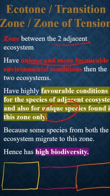 Ecological Terms - Ecotone/Transition Zone/Zone of stress