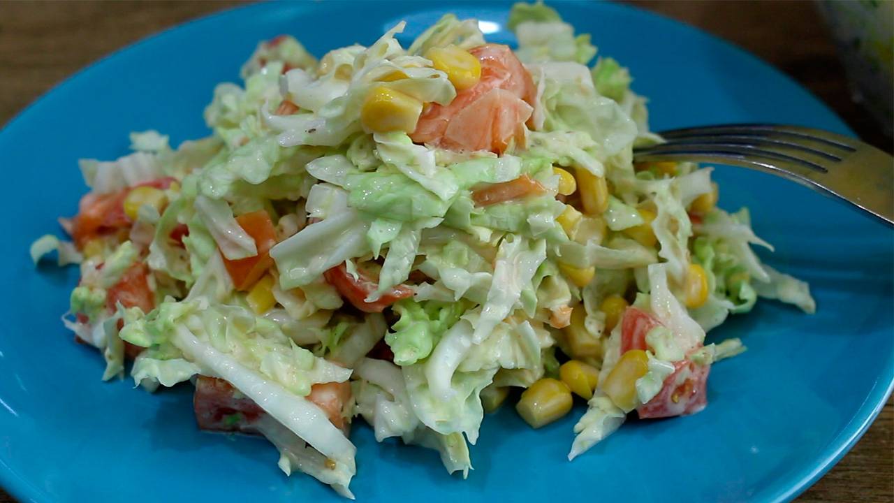Салат с Пекинской Капустой за 5 минут! Просто Объедение, вкусный, свежий и лёгкий!
