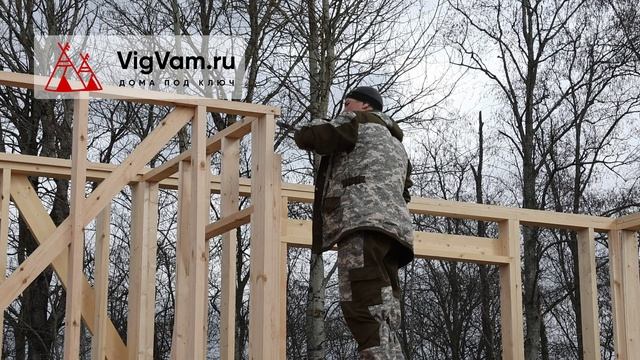Строительство каркасного дома в Елгозино
