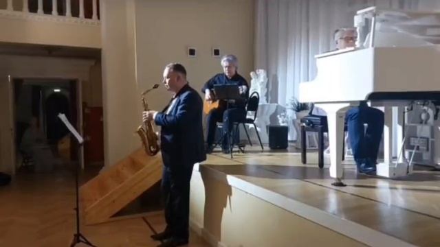 Вечер с Джазом. Божественно. Ю.Нугманов (гитара), А.Новиков (саксофон), К.Дусенко (фортепиано)
