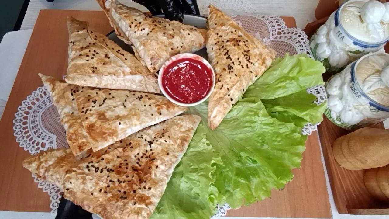 Мясные треугольники из лаваша!