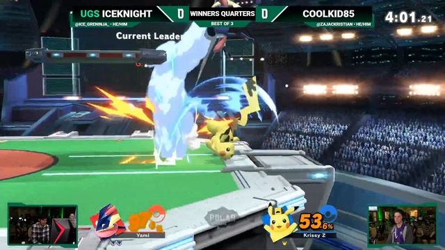 Polar Pummel  -  Winners Quarters  -  IceKnight(Greninja) Vs. CoolKid85(Pikachu)