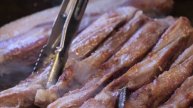 착한가격! 100g 2,800원 두꺼운 냉동삼겹살 / grilled pork belly - korean BBQ / korean street food