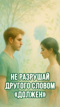 Не разрушай другого словом «должен»