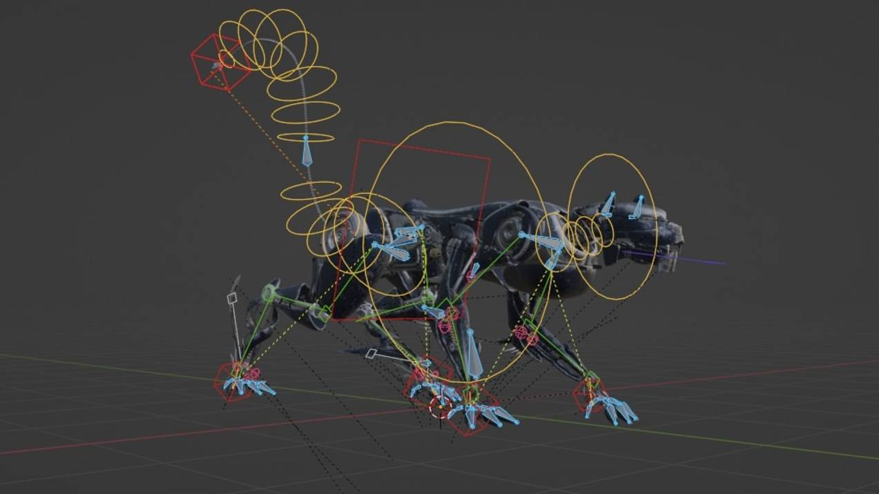BLENDER 3.6 Киборг риггинг
