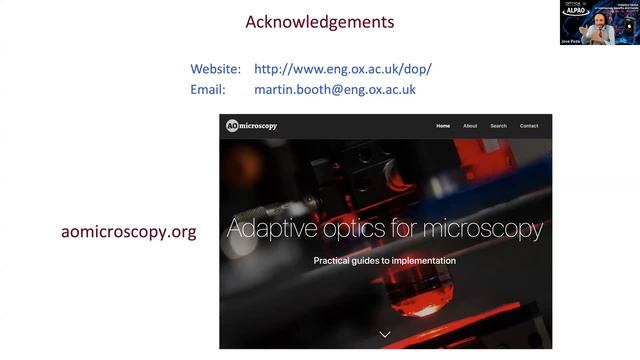 ALPAO Webinar: Adaptive Optics in microscopy benefits and trends