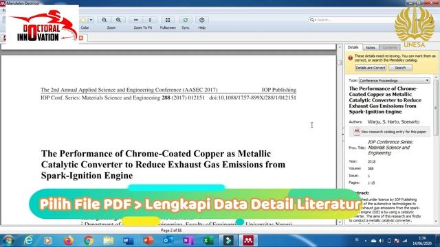 Video 4 Cara Menambahkan File PDF ke dalam Aplikasi Mendeley