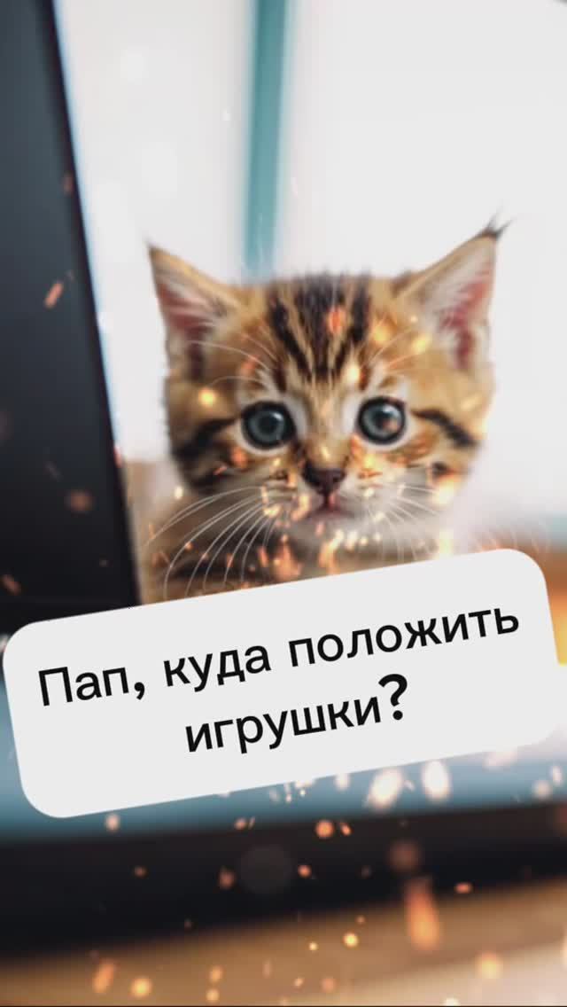 Пап, куда положить игрушки?