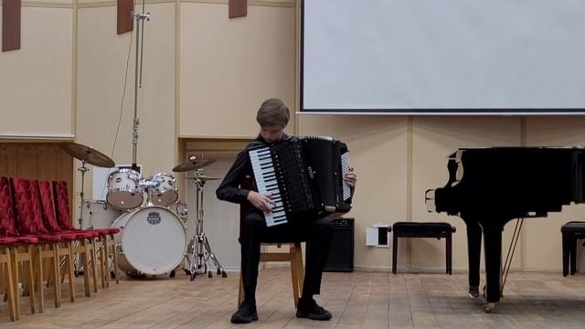 А. Бызов "Русский вальс". Красноборов Михаил 13 лет аккордеон