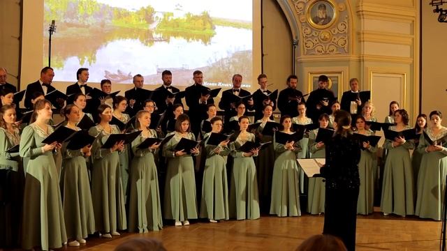 Молчанов. "Слово Родина - первое".  Дирижер Евгения Гатовская. Ф-но Виктор Зубов. Соло - А. Осипов.