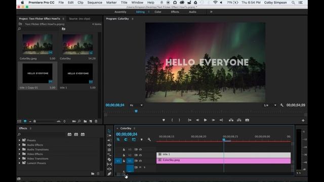 Text Flicker Effect How-to (Premiere Pro)