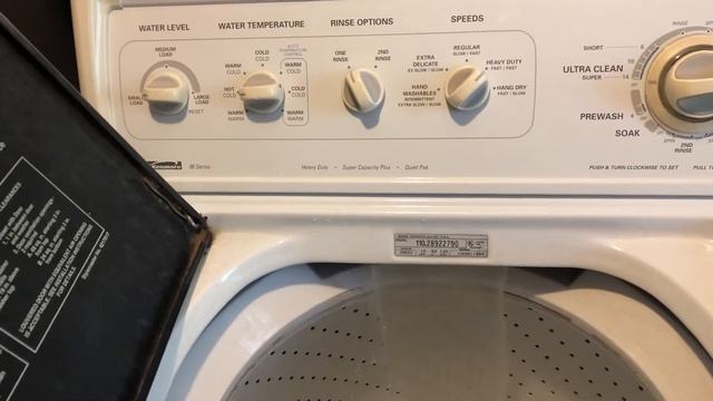Whirlpool/Kenmore 90 series washing machine water valve replacement (part 3)