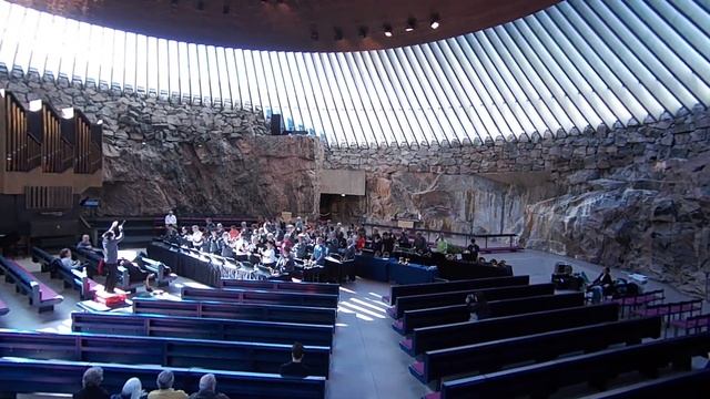 Temppeliaukio Church "Church of the Rock".  Helsinki. May 15, 2015