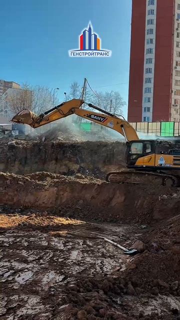 Доработка откосов приямка под башенный кран #генстройтранс #гст #строительство #shorts #спецтехника