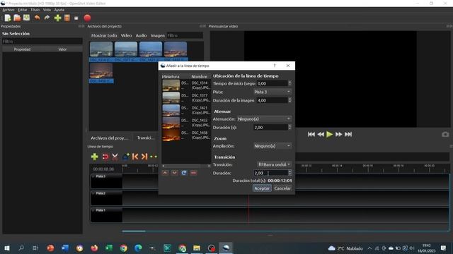 Openshot - Imágenes y transiciones