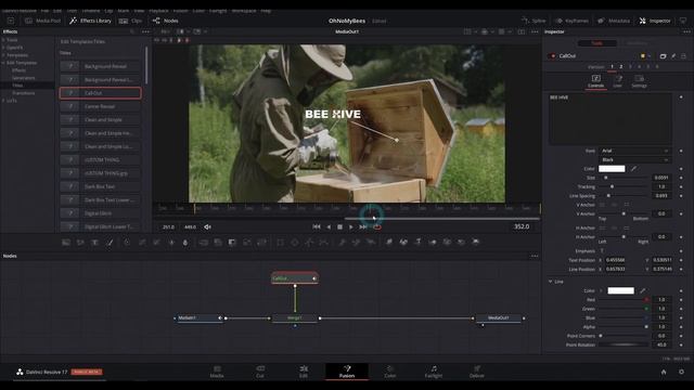 EASY WAY TO TRACK TITLES AND CALLOUTS IN RESOLVE 17 - DaVinci Resolve Basics Tutorial