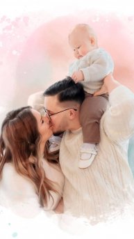 Семейный портрет по фото в стиле акварель