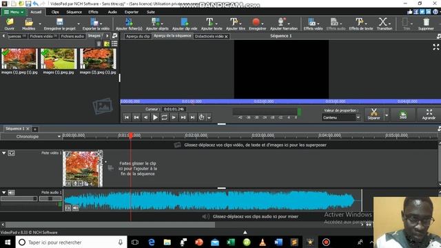 Como montar foto e audio no videopad