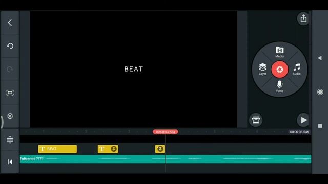 Sync text to beat edit in Kinemaster