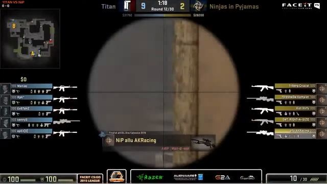 Countere-Strike Titan vs NIP   Mirage FACEIT 2015 League