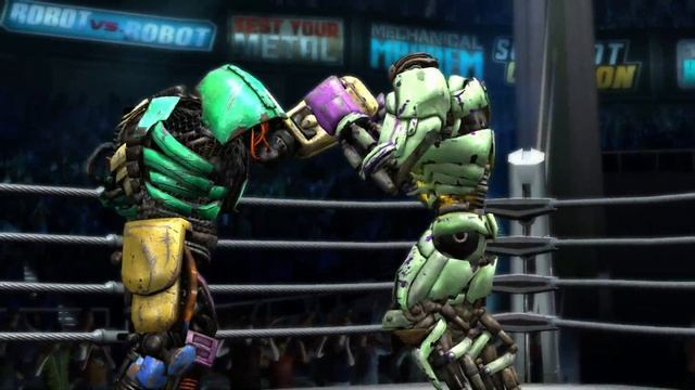 REAL STEEL THE VIDEO GAME - DISABLING THE DAMAGE SCALE (METRO vs AMBUSH)