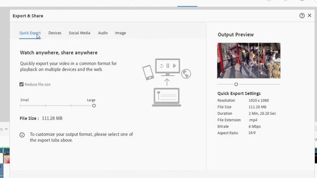 Pros and cons of Quick Export in Premiere Elements