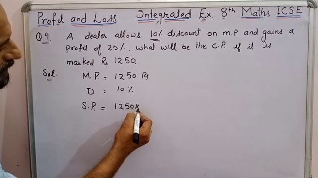 8th Maths ICSE ¦ Integrated Exercise ¦ Profit and Loss ¦ Rachna Sagar ¦ Maths Tutor