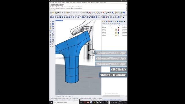 Rhino tutorials SubD _ hansgrohe _ AXOR Starck V _ Wasserhahn