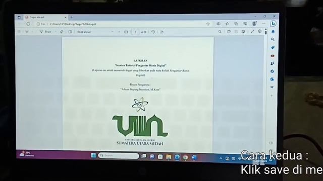 Tutorial konvert word ke pdf langsung dari word!!!!