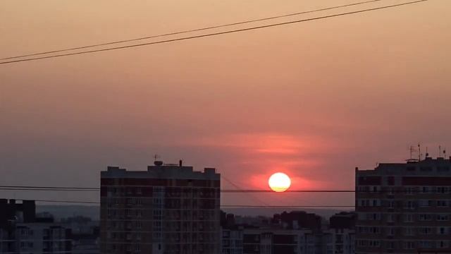 Закат из нашего окна
