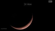 Waning crescent Moon 🌙 Video Footage taken from Small Telescope and Smart Phone